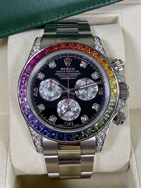 rolex rainbow daytona price|daytona rainbow Rolex for sale.